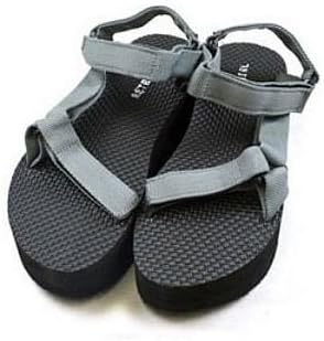 Amazon スポーツサンダル 厚底サンダル ビーチサンダル Retro Girl レトロガール L 23 5 24 5cm グレー レトロガール ビーチサンダル