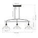 CLAXY Rustic Kitchen Island Pendant Lighting Adjustable Dining Room Chandelier -3 Lights