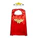 Christmas Comics Cartoon Hero girl （4pcs） Kids Dress Up Costumes Satin Capes with Felt Masks