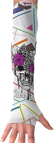 Sugar Skulls And Roses Men's Colorful\r\n Cycling Arm Sleeve