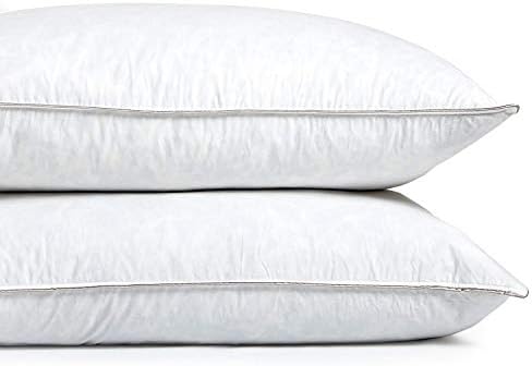 Gioia Casa New Twin Pack 1kg Duck Feather Pillow Premium Luxury