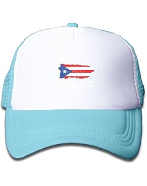 Puerto Rico Strong Youth Toddler Mesh Hats Boys and Girl Baseball Trucker Cap
