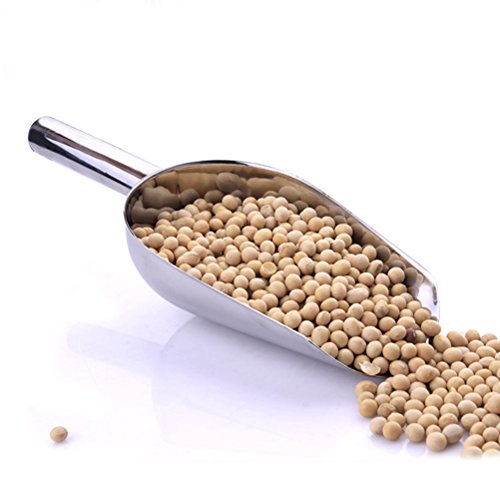 2 Pcs Durable Rust-free Stainless Steel Bar Ice Scoop for Ice Goods Candy Spice Tea