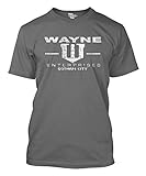 Wayne Enterprises Men's T-shirt (Large, CHARCOAL)