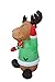 4 Foot Christmas Inflatable Cute Smiling Reindeer Holly Garden Blow-up Decor Lights Decor Outdoor Indoor Holiday Decorations, Blow up Lighted Yard Decor, Lawn Inflatables Home Family Outside