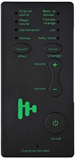 Voice Changer Microphone Disguiser Phone Microphone Adapter for PC Computer Laptop Tablets PS4 Game Console (Black, OneSize)