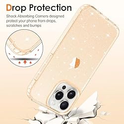 Hython Case for iPhone 15 Pro Case Glitter, Cute