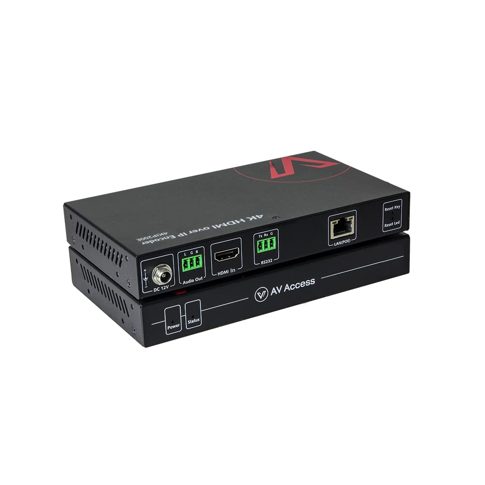 AV Access 4K HDMI Extender over TCP/IP, AV Over IP Decoder met Videowall tot 8X8, 395ft (120m), Plug & Play zonder configuratie, Visuele controle, Videomatrix, PoE, RS-232 AV Access 4K HDMI Extender over TCP/IP, AV Over IP Decoder met Videowall tot 8X8, 395ft (120m), Plug & Play zonder configuratie, Visuele controle, Videomatrix, PoE, RS-232
