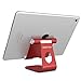 OMOTON Tablet Stand Holder Adjustable, T1 Desktop Aluminum Tablet Dock Cradle Compatible with iPad Air/Mini, iPad 10.2/9.7, iPad Pro 11/12.9, Samsung Tab and More, Red
