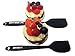 Silicone Spatula 2-piece Set,Heat-Resistant Spatulas,Non-stick Rubber Spatulas with Stainless Steel Core (Black with Darth Baker Logo)