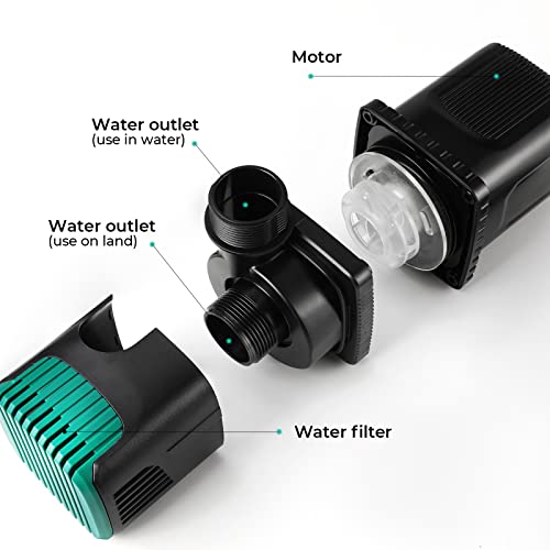 RichYa 1600 GPH Submersible Water Pump Upgraded 24V Safety Ultra Quiet