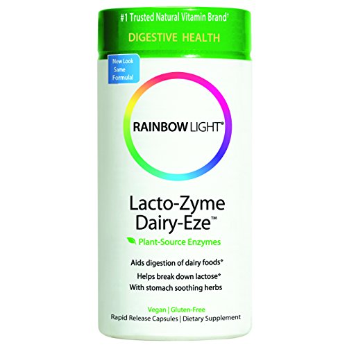 Rainbow Light Lacto-Zyme Dairy Eze Plant Source Enzyme Tablets, 90 Count Bottle