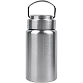 CDJ 16 OZ Uninsulated Single Wall Stainless Steel Water Bottle, Reusable Metal Water Bottle for Sports, Leakproof and Durable, Perfect for Hiking, Gym, Picnics, and Outdoor Activities