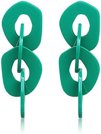 Acrylic Earrings for Women Drop Dangle Leaf Earrings Resin Minimalist Bohemian Statement Jewelry