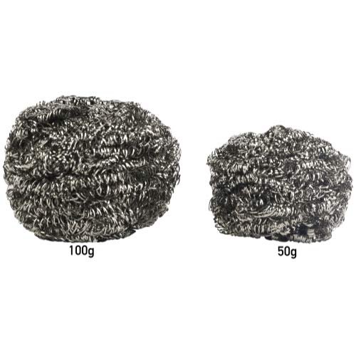 brheez Stainless Steel Scouring Pads, Heavy Duty Steel Sponges - Removes Grease, Oil and Dirt Stains from Pots, Glassware and Bakeware - Commercial Grade - 12 Pack (100 Grams)