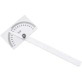 Starrett Steel Protractor, 6" Blade Length, 0-180 Range | With Double Graduation, Semi-Circular Head, Ideal for Setting Bevels, Transfer Angles, Small Squaring, C19