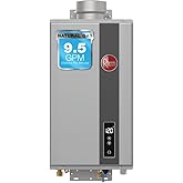 Rheem RTG-95DVLN-3 High Efficiency Non-Condensing Indoor Tankless Natural Gas Water Heater, 9.5 GPM