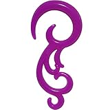 8 Gauge Purple Acrylic Southwestern Swirls Taper Spiral Plug - 1 Piece