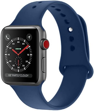 Shielda Silicone Sport Strap Replacement Band for Apple Watch Series 3 / 2 / 1 38MM (TYPE Y - Ocean Blue)