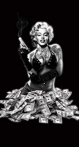Marilyn Monroe Fiber Reactive Beach and Bath Towel - Money Shot