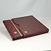 Lighthouse 32-Black Page Leather Stamp Stockbook LZS4/16K Burgundy