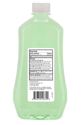 AMAZON BRAND – SOLIMO FOAMING ANTIBACTERIAL SOAP REFILL, PEAR SCENT, TRICLOSAN-FREE, 32 FLUID OUNCES (ONLY FITS FOAMING DISPENSERS), PACK OF 1