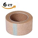 Zehhe 6 Rolls Tan Micropore Tape Breathable Adhesive Gauze Bandage Tape for First-Aid Surgical Incisions Wound Care etc, 1 Inch x 10 Yards, Water Resistant