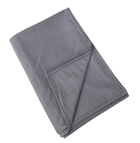 Removable Cover for Weighted Blanket, Organic Cotton Duvet Cover, JUST COVER, Simple Style Bedding, Ultra Soft and Easy Care Dark Grey 40" x 60"