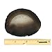 AMOYSTONE Natural Black Agate Coasters Set of 4 Agate Stone Sciles Handmade Coasters for Coffee Table Desk Cup, Small 3-4