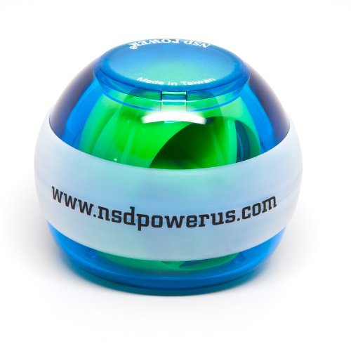 NSD Power Lit Spinner Gyroscopic Wrist and Forearm Exerciser Featuring LED Light, Blue