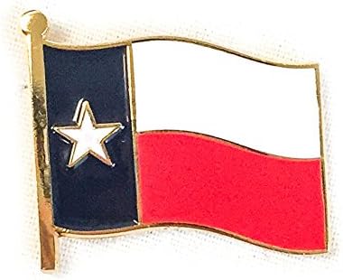 Texas Waving Flag Lapel Pin State Made of Metal Souvenir