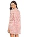 SheIn Women's Crochet Pom-pom Sheer Lace Bell Sleeve Dress