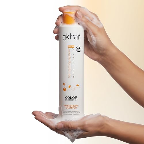 GK HAIR Moisturizing Shampoo — Deep Hydration & Color Protection for Dry, Damaged & Color Treated Hair — Sulfate Free Shampoo for Keratin Treated Hair — Restores Shine, Prevents Fading 300ml