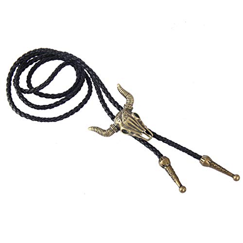 AZORA Bolo Tie for Men Cow Skull Choker Bolos Western Cowboy Neck Tie for Women Boys Girls - Thumbnail 3