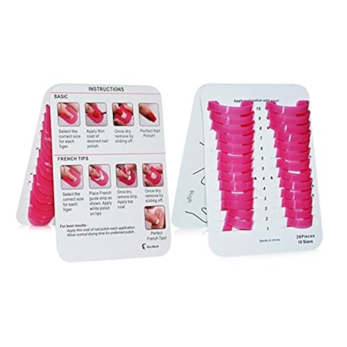 yueton 26pcs Reusable Soft Plastic Nail Polish Stencil with 10 Sizes Beauty & Personal Care, Foot, Hand & Nail Care, Nail Art & Polish, Nail Art Accessories, Nail Art Equipment