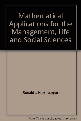 Mathematical Applications for the Management, L... 1111000913 Book Cover