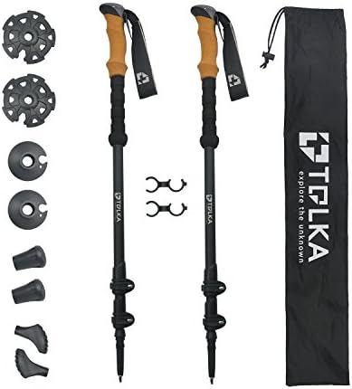 100% Carbon Fiber Trekking Poles – Ultralight Collapsible Quick Flip-Lock