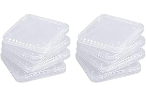 Transparent Universal Sd Card Storage Case Durable Sdhc Memory Card Holder Box 10Pcs Practical Processed