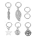 Lurrose 35pcs Vintage Silver Braid Headdress Unisex Dreadlock Round Ring Hair Braid Jewelry Leaves Star Pendants Hair Clips Hair Decorations