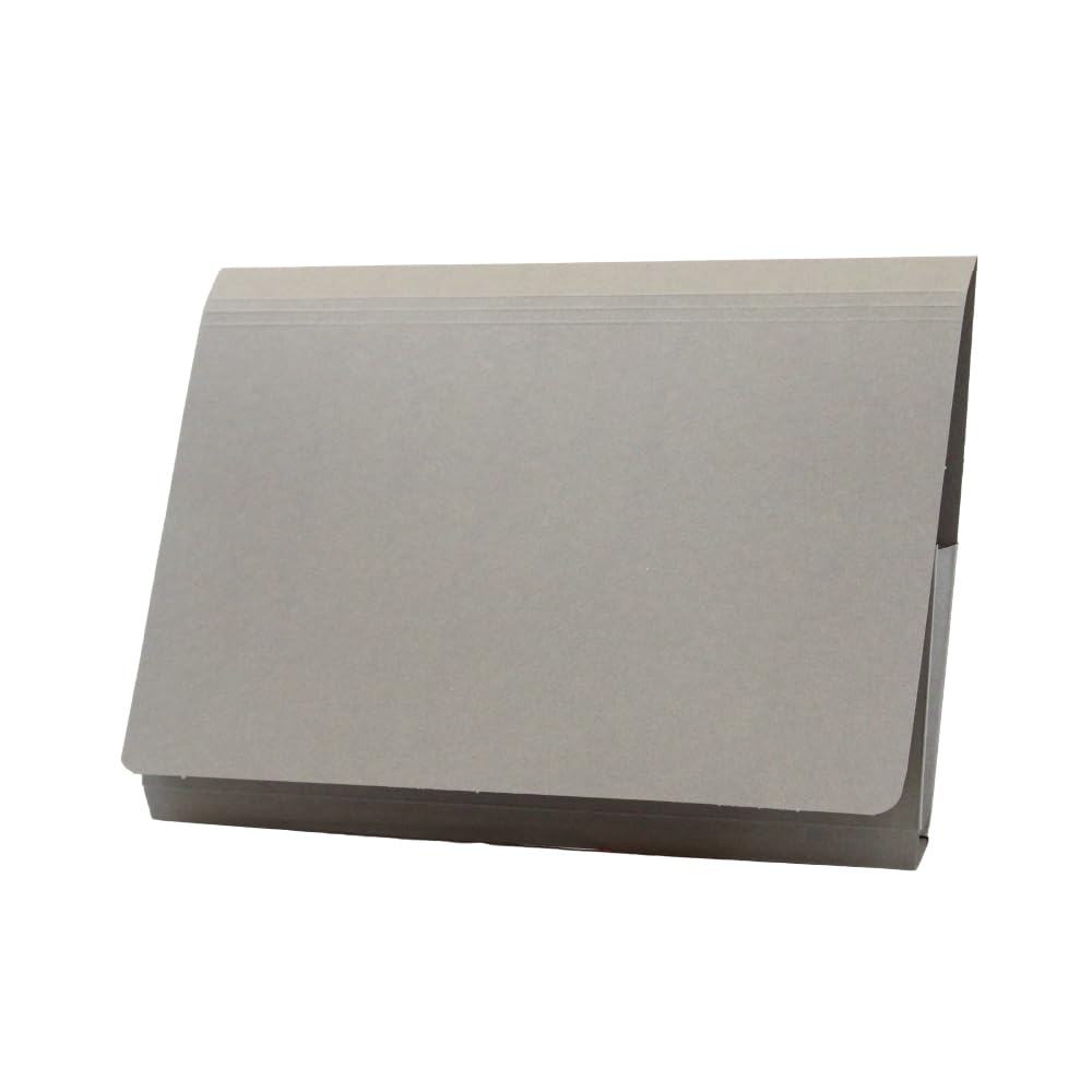 Exacompta Guildhall Full Flap Pocket Wallet, 315gsm, Foolscap - Grey, Pack of 50