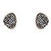 Humble Chic Women's Simulated Druzy Studs Charcoal Delicate Sparkly Bezel Set Stud Earrings, Charcoa