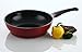Flamekiss 12-inch Eco Non-stick Fry Pan (100% PTFE & PFOA Chemical Free) w/Nano Ceramic Coating w/Glass Lid (Red)