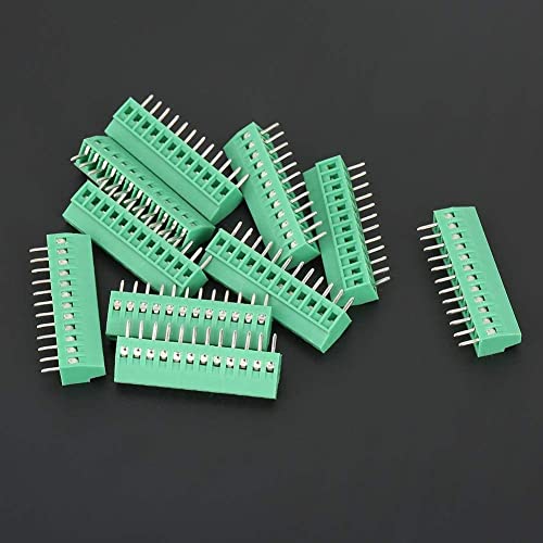 10pcs/set 12 Pin 2.54mm Pitch PCB Screw Terminal Block Connector Stable Green PCB Universal Screw