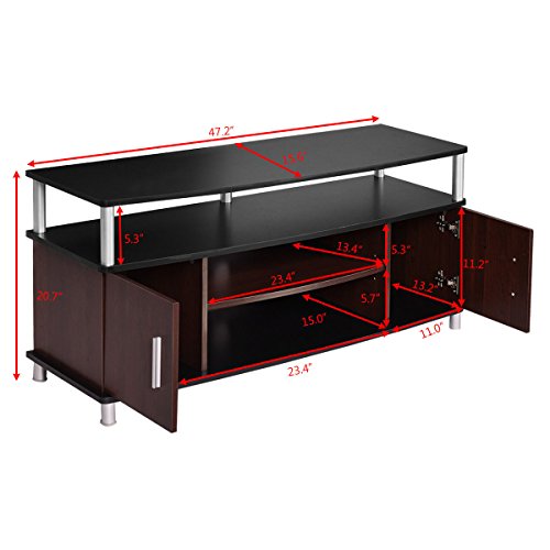 TV Stand Entertainment Media Center Console Storage Wood Cabinet Home Furniture