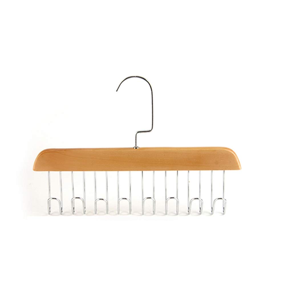 SHYPT Multifunctional Wooden Belt Hanger Belts Rack Tie Hanger Scarf Holder Organizer Wardrobe Closet Storage Hanger 8 12 Hooks (Color : A, Size : 1pcs- 8hooks)