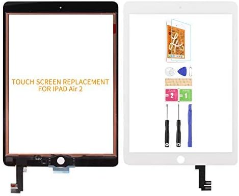 For Ipad 6 Air 2 A1566 A1567 Touch Screen Replacement Digitizer Glass Assembly Kits, Free tempered film