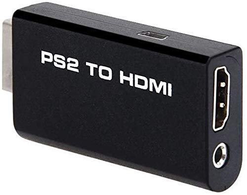 Multibao Video Audio Adapter PS2 to HDMI Converter 3.5mm Audio Output Playstation 2 Gaming Component to HDMI for HDTV HDMI Monitor