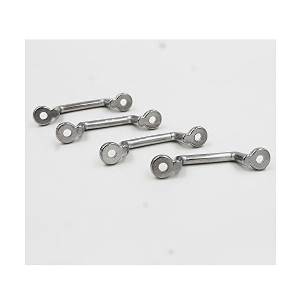 Stainless-Steel-1-Inch-Mount-Bimini-Top-Strap-Pad-Eye-Footmans-Loop-for-Jeep-Corvette-Buggy-Kayak-Tie-Downs-4-Piece-Set
