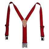 1 1/2 In. Original Perry Suspenders, Tall, Red