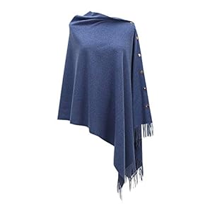 Ritera Gebreide damestops met knopen, poncho, cape, cardigan, kasjmier, trui, sjaal, cape, gebreide trui, elegante…